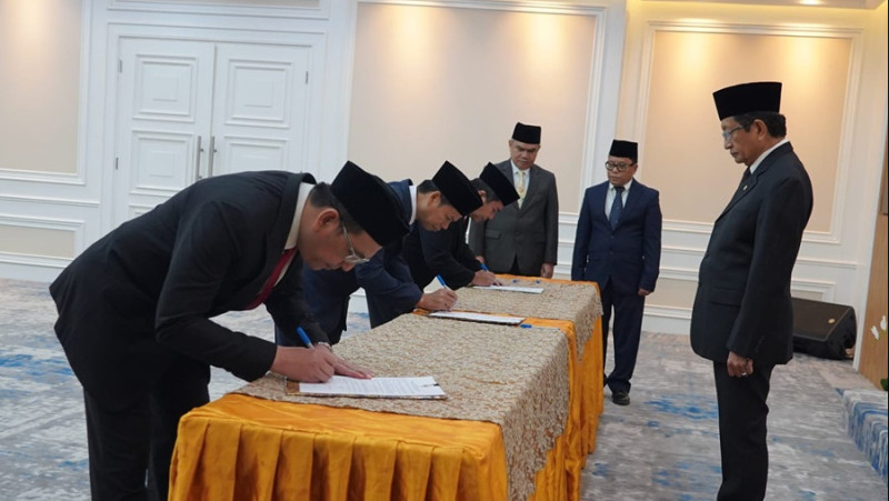 Menag Resmi Lantik Tiga Pejabat Eselon II Kementerian Agama