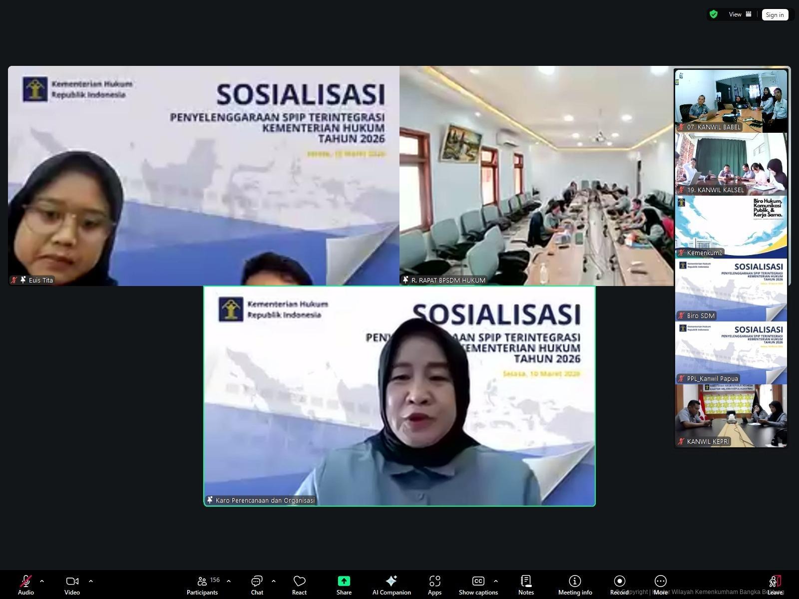 Kanwil Kemenkum Babel ikuti Sosialisasi Penyelenggaraan SPIP Terintegrasi Kementerian Hukum Tahun 2026 Kanwil Kemenkum Babel ikuti Sosialisasi Penyelenggaraan SPIP Terintegrasi Kementerian Hukum Tahun 2026