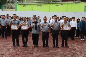 Kemenkum Sumsel Perkuat Komitmen Pertahankan WBBM dan Apresiasi Pegawai Teladan