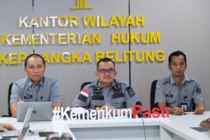 Kanwil Kemenkum Babel Ikuti Peresmian Pos Bantuan Hukum di Provinsi Sumatera Barat Secara Daring