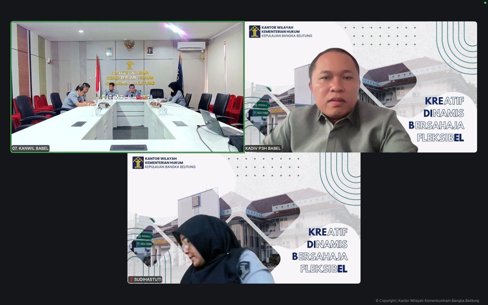 Kanwil Kemenkum Babel Gelar Rapat Evaluasi Tim Kerja BPHN, Perkuat Pengawasan OBH dan Pengembangan Posbankum Kanwil Kemenkum Babel Gelar Rapat Evaluasi Tim Kerja BPHN, Perkuat Pengawasan OBH dan Pengembangan Posbankum