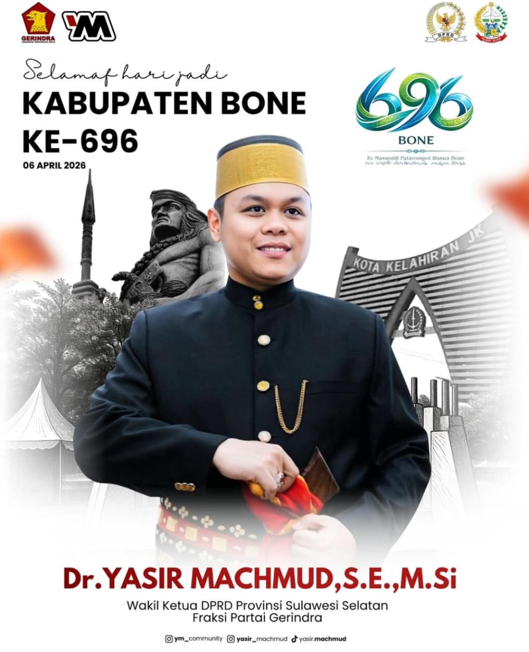 Mengenakan Busana Adat Lengkap, Yasir Machmud Hadiri Puncak Peringatan Hari Jadi Bone ke-696 Mengenakan Busana Adat Lengkap, Yasir Machmud Hadiri Puncak Peringatan Hari Jadi Bone ke-696