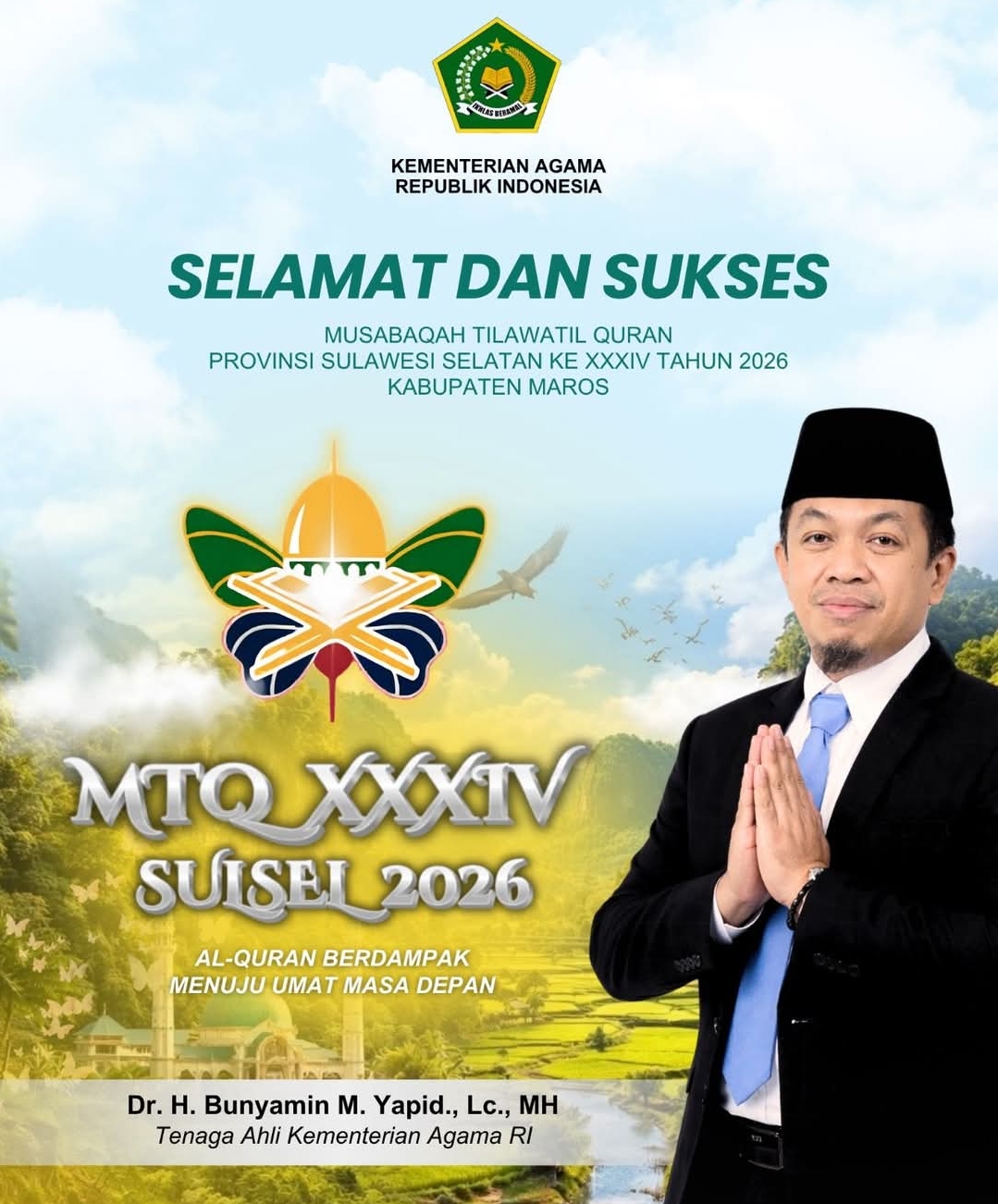 Tenaga Ahli Kemenag RI Bunyamin Yafid Apresiasi MTQ Sulsel di Maros Tenaga Ahli Kemenag RI Bunyamin Yafid Apresiasi MTQ Sulsel di Maros
