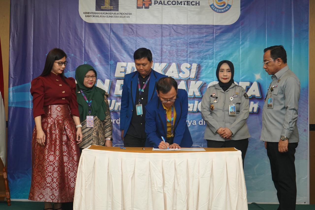 Kemenkum Sumsel dan Palcomtech Perkuat Ekosistem Inovasi Melalui Edukasi Paten dan Hak Cipta