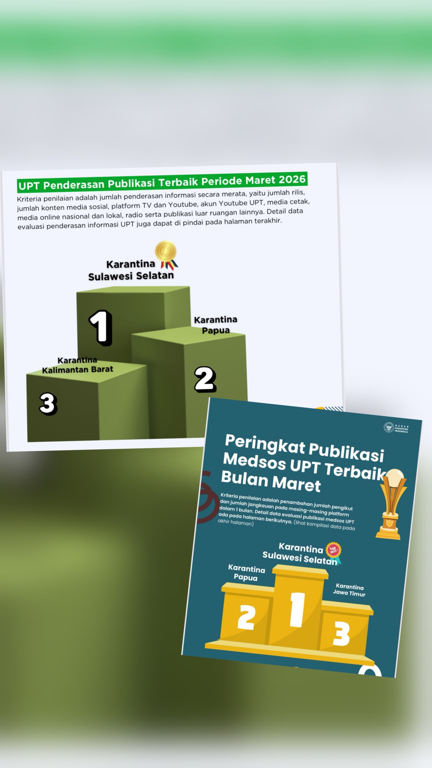 Prestasi Gemilang, Karantina Sulsel Raih Penghargaan Publikasi Terbaik Tingkat Nasional