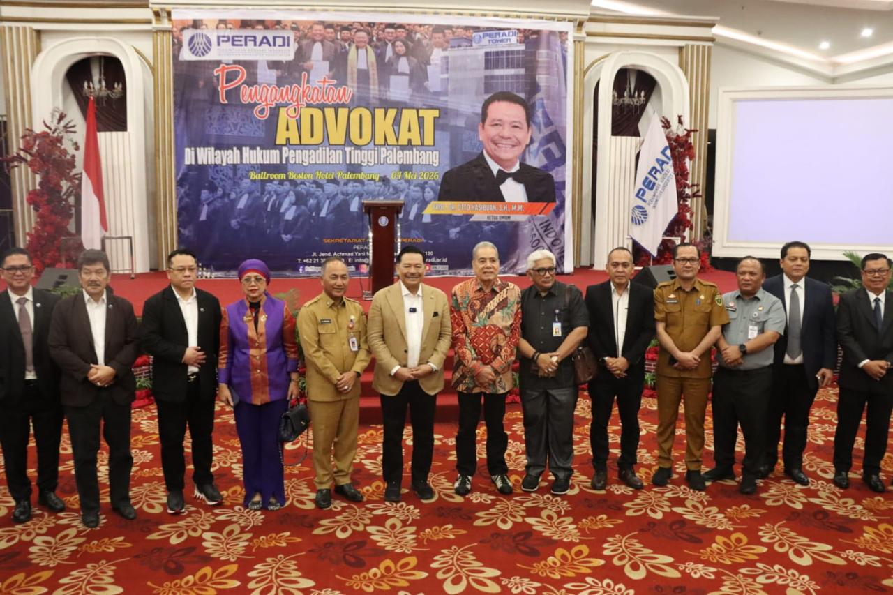 Kakanwil Kemenkum Sumsel Hadiri Pengangkatan Advokat, Tekankan Integritas dan Adaptasi KUHP–KUHAP Baru