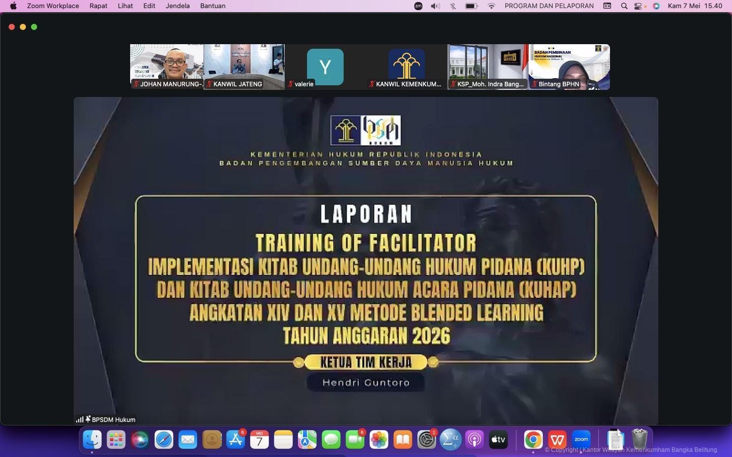 Kanwil Kemenkum Babel Ikuti Penutupan ToF Implementasi KUHP dan KUHAP Tahun 2026 Kanwil Kemenkum Babel Ikuti Penutupan ToF Implementasi KUHP dan KUHAP Tahun 2026