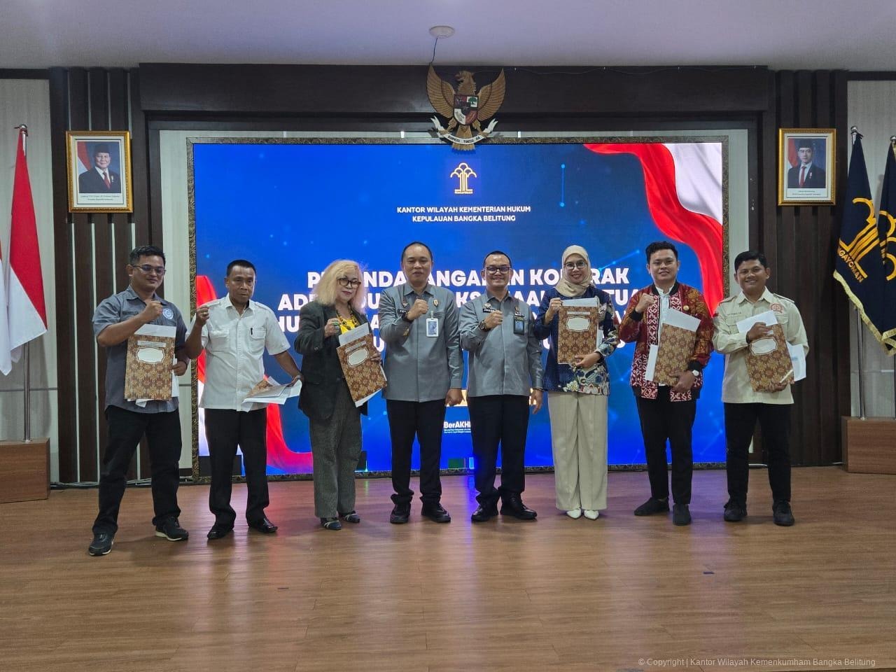 Kanwil Kemenkum Babel Gelar Penandatanganan kontrak Addendum Pelaksanaan Bantuan Hukum Hasil Penajaman Tahun Anggaran 2026 Kanwil Kemenkum Babel Gelar Penandatanganan kontrak Addendum Pelaksanaan Bantuan Hukum Hasil Penajaman Tahun Anggaran 2026