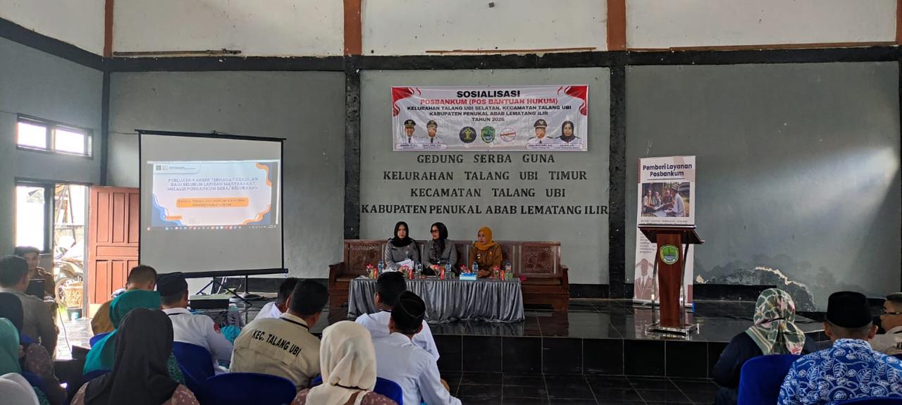 Kanwil Kemenkum Sumsel Gencarkan Sosialisasi Bantuan Hukum di PALI Kanwil Kemenkum Sumsel Gencarkan Sosialisasi Bantuan Hukum di PALI