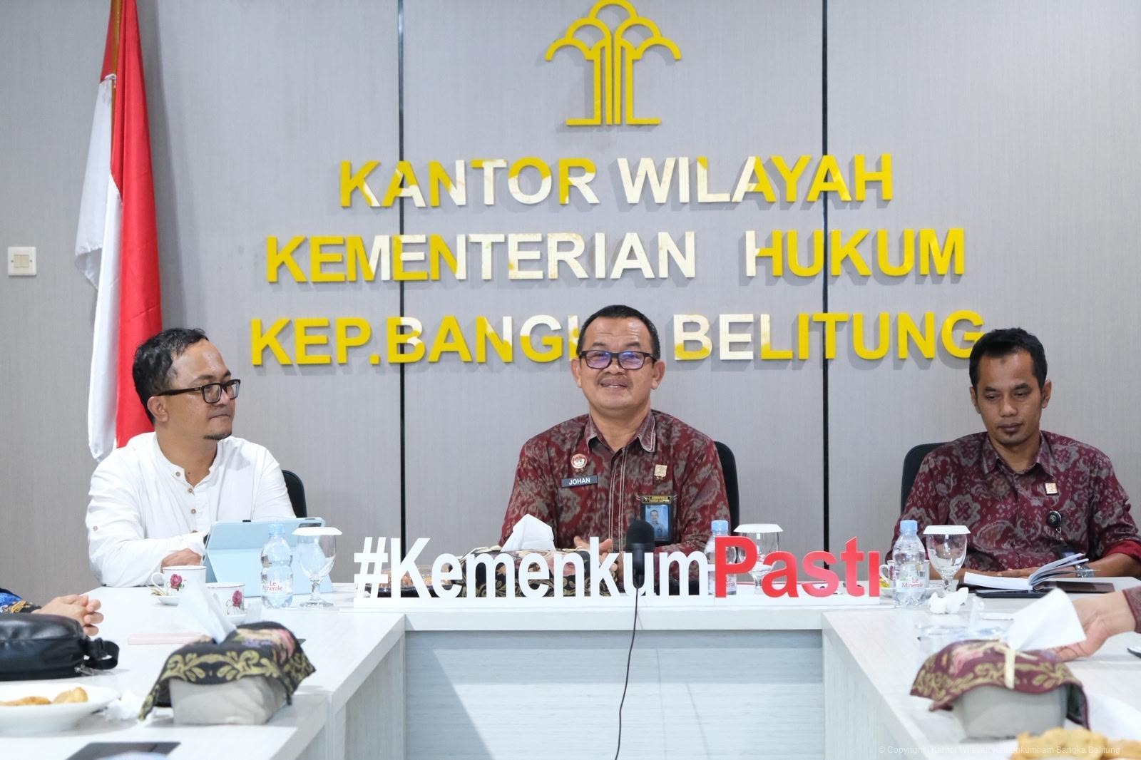 Perkuat Pelindungan Karya Seni Budaya, Kanwil Kemenkum Babel Terima Audiensi Seniman Daerah