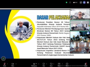 Perkuat Akuntabilitas Kinerja, Kanwil Kemenkum Babel Ikuti Entry Meeting Evaluasi AKIP 2026
