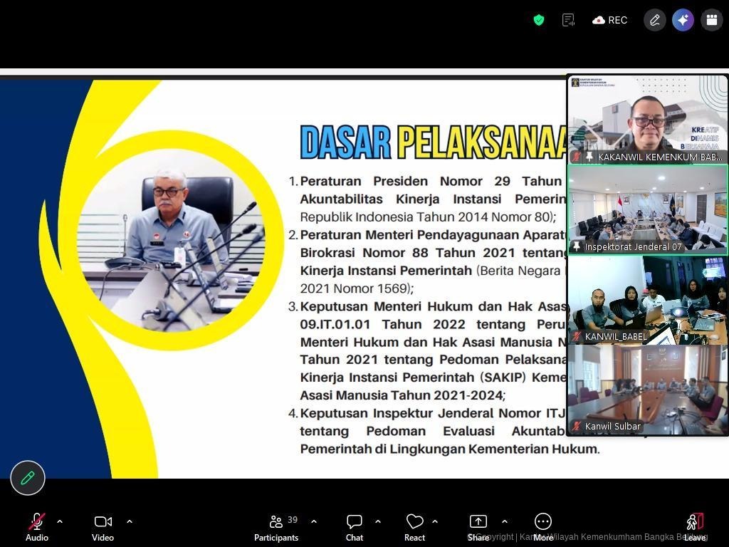 Perkuat Akuntabilitas Kinerja, Kanwil Kemenkum Babel Ikuti Entry Meeting Evaluasi AKIP 2026 Perkuat Akuntabilitas Kinerja, Kanwil Kemenkum Babel Ikuti Entry Meeting Evaluasi AKIP 2026