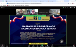 Kanwil Kemenkum Babel Harmonisasikan 1 Ranperda dan 4 Ranperkada Kabupaten Bangka Tengah