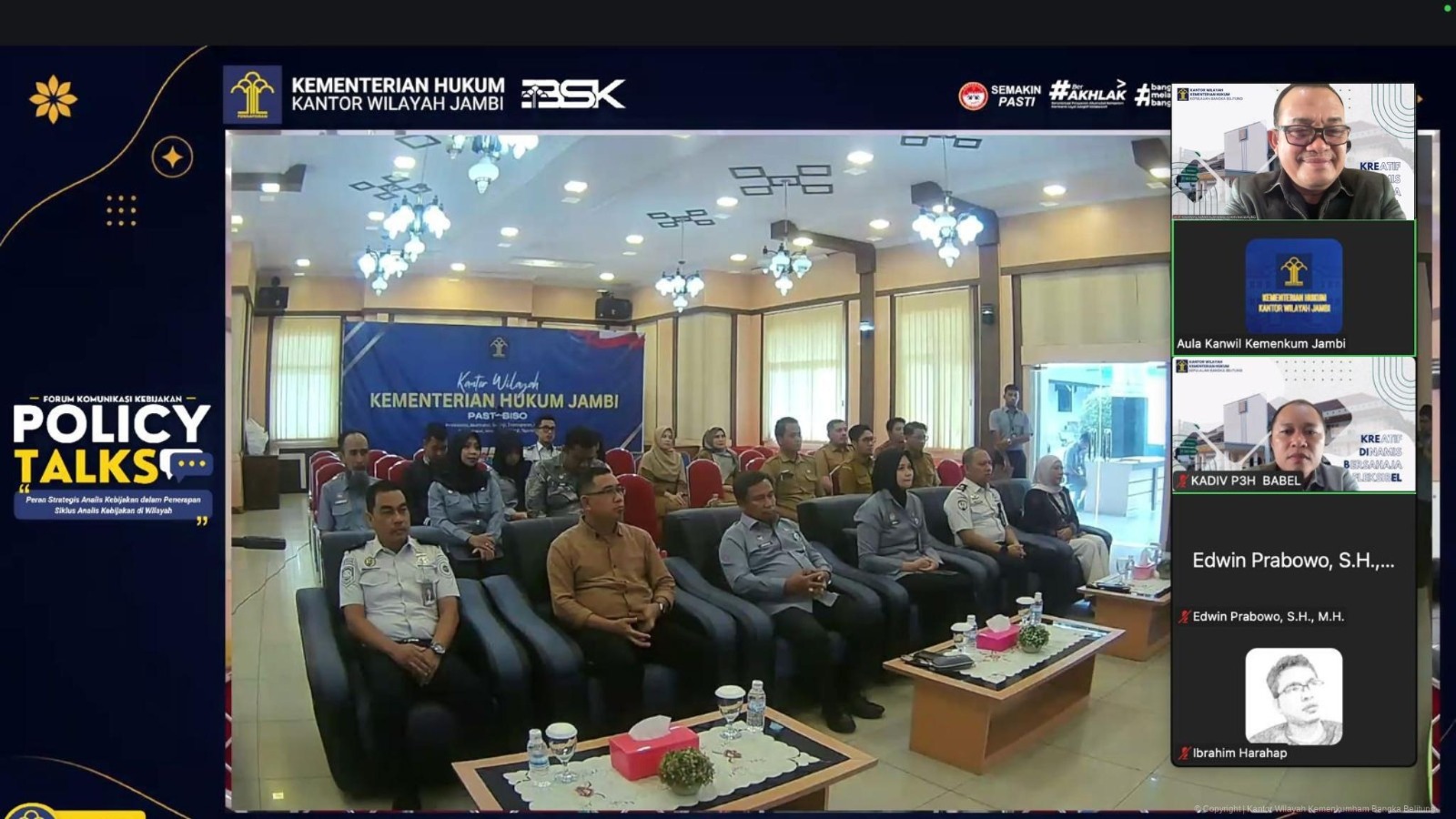 Kanwil Kemenkum Babel Ikuti Policy Talks "Peran Strategis Analis Kebijakan di Wilayah Kanwil Kemenkum Babel Ikuti Policy Talks “Peran Strategis Analis Kebijakan di Wilayah