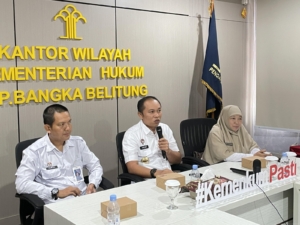 Kanwil Kemenkum Babel Fasilitasi Perencanaan Produk Hukum Daerah Sektor Pertanian Bangka Tengah