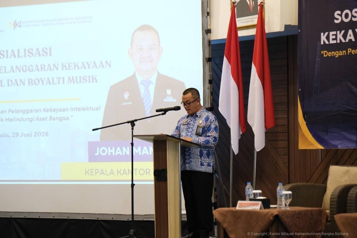 Semester I 2026, Permohonan Kekayaan Intelektual di Bangka Belitung Meningkat 45% Semester I 2026, Permohonan Kekayaan Intelektual di Bangka Belitung Meningkat 45%
