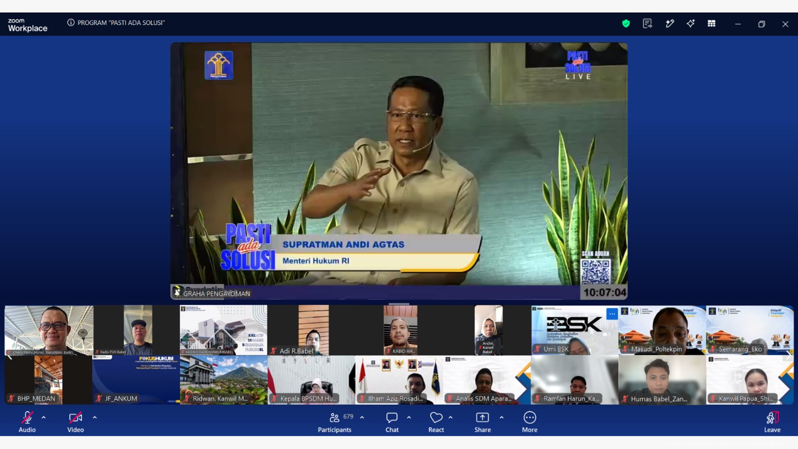 Kanwil Kemenkum Babel Ikuti Forum Pengaduan Pelayanan Publik “PASTI ADA SOLUSI” Episode 5 Kanwil Kemenkum Babel Ikuti Forum Pengaduan Pelayanan Publik “PASTI ADA SOLUSI” Episode 5