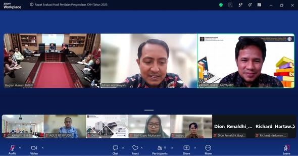 Evaluasi Pengelolaan JDIH 2025, Kanwil Kemenkum Babel Dorong Inovasi Layanan Hukum