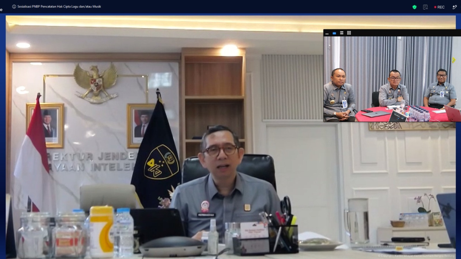 Kanwil Kemenkum Babel Ikuti Sosialisasi PNBP Hak Cipta Lagu, Tarif Pencatatan Menjadi Rp0 Mulai Agustus 2026 Kanwil Kemenkum Babel Ikuti Sosialisasi PNBP Hak Cipta Lagu, Tarif Pencatatan Menjadi Rp0 Mulai Agustus 2026
