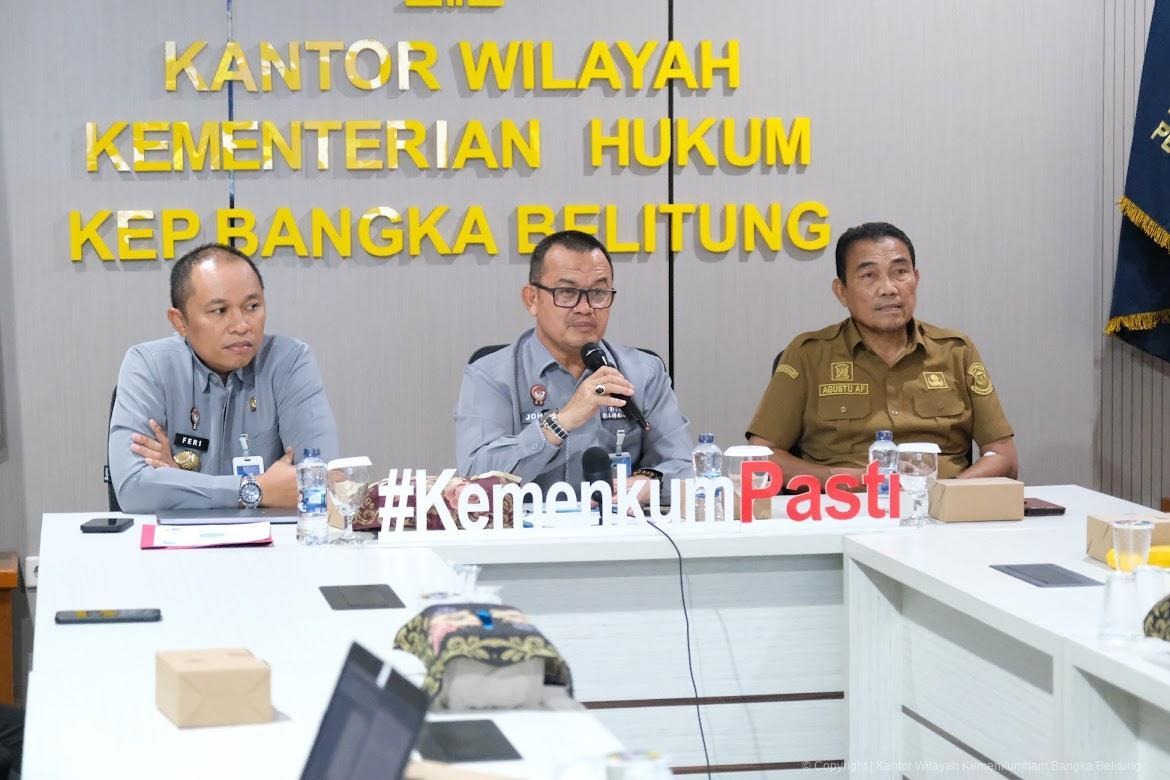 Kanwil Kemenkum Babel Harmonisasikan Tiga Ranperkada Kota Pangkal Pinang