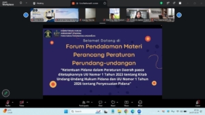 Kanwil Kemenkum Babel Perdalam Penyesuaian Ketentuan Pidana dalam Peraturan Daerah Pascaberlakunya KUHP Nasional