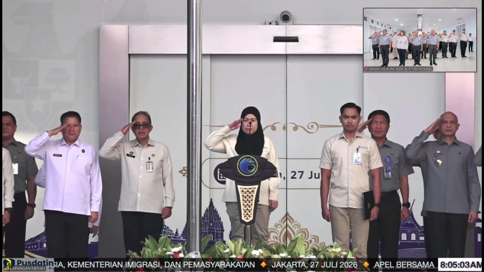 Kanwil Kemenkum Babel Ikuti Apel Pagi Gabungan Bersama Kanwil Kementerian HAM dan Kanwil Ditjen Imigrasi Secara Virtual Kanwil Kemenkum Babel Ikuti Apel Pagi Gabungan Bersama Kanwil Kementerian HAM dan Kanwil Ditjen Imigrasi Secara Virtual