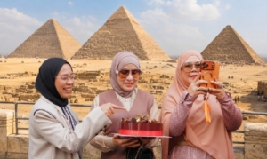Disambut Meriah di Kairo, Desainer Nasional Lina Sukijo Terima Ucapan “Yaumul Milad” dari Mahasiswa Indonesia di Al-Azhar