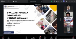 Capaian Kinerja Pembinaan Hukum Semester I, Kanwil Kemenkum Babel Raih Rata-Rata 98,99 Persen