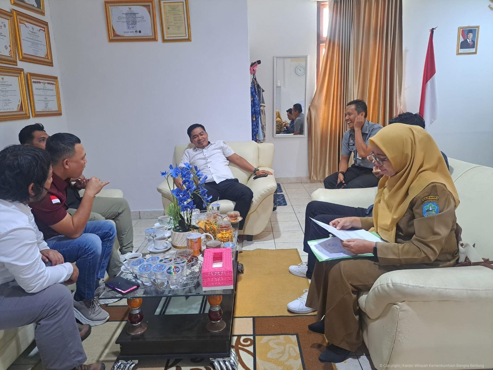 Kanwil Kemenkum Babel dan Bapemperda DPRD Bangka Bahas Ranperda RPPLH 2025–2055