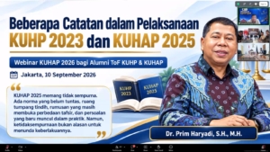 Webinar KUHAP 2026, Kanwil Kemenkum Babel Perkuat Kesiapan Hadapi Paradigma Baru Hukum Pidana