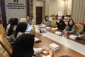 Kanwil Kemenkum Sumsel Jaring Calon OBH Pemberi Bantuan Hukum di Wilayah Sumsel