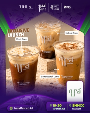 Nura Coffee Siap Luncurkan Menu Baru “Mont Blanc” di Halal Fair–Rihla Series Makassar 2026