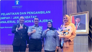 Kakanwil Kemenkum Babel Hadiri Pelantikan Pejabat Manajerial dan Non Manajerial Kementerian Hukum