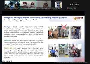 Tingkatkan Kualitas Layanan, Kanwil Kemenkum Babel Ikuti Pembinaan Pelayanan Publik Ramah Kelompok Rentan