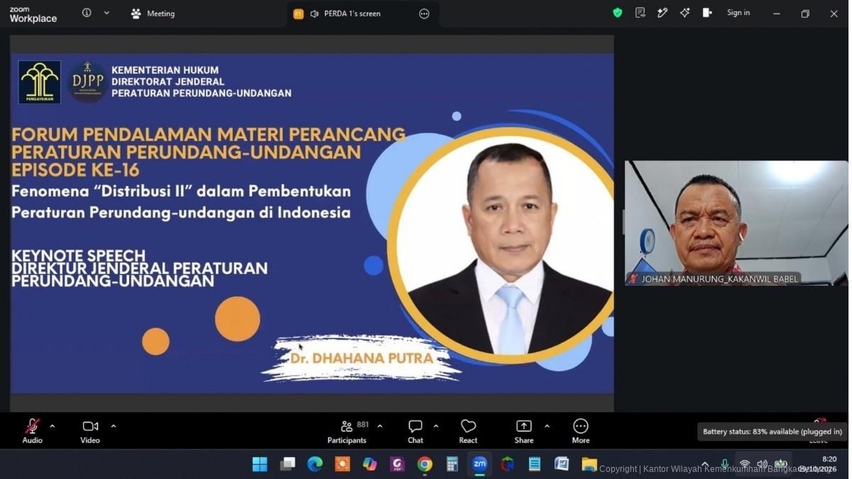 Kanwil Kemenkum Babel Dalami Fenomena Distribusi II dalam Pembentukan Peraturan Perundang-undangan