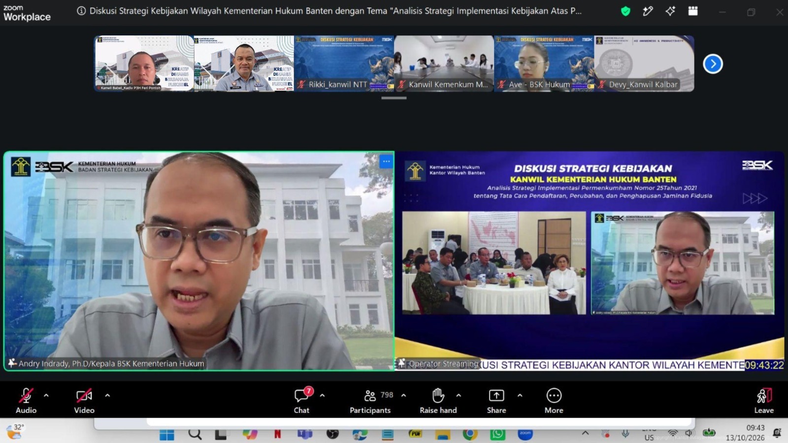 Kanwil Kemenkum Babel Ikuti Diskusi Strategi Kebijakan Penguatan Layanan Jaminan Fidusia Kanwil Kemenkum Babel Ikuti Diskusi Strategi Kebijakan Penguatan Layanan Jaminan Fidusia